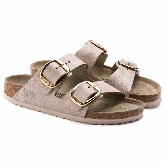 Birkenstock Shoes - Birkenstock Cream Sandals with Adjustable Straps